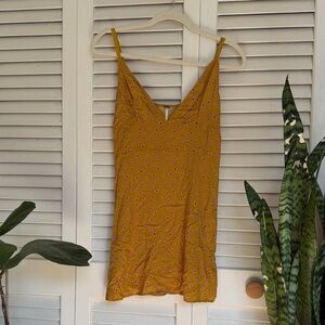 Free People Mustard Floral Camisole Dress